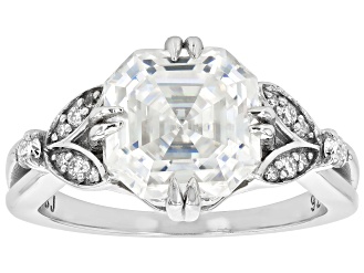 Moissanite Platineve Ring 4.10ctw DEW.