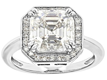 Picture of Moissanite Platineve halo Ring 4.16ctw DEW.