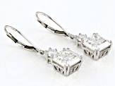 Moissanite Platineve Earrings 6.38ctw DEW.