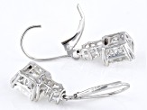 Moissanite Platineve Earrings 6.38ctw DEW.