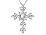 Moissanite Platineve Cross Pendant .33ctw DEW