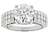 Moissanite Platineve Ring 4.50ctw DEW