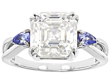 Picture of Moissanite And Tanzanite Platineve Ring 3.92ct DEW.