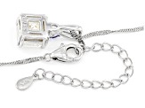 Moissanite And Tanzanite Platineve Pendant With Chain 3.92ct DEW.