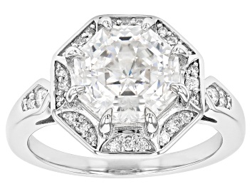 Picture of Moissanite Platineve Halo Ring 3.30ctw DEW.