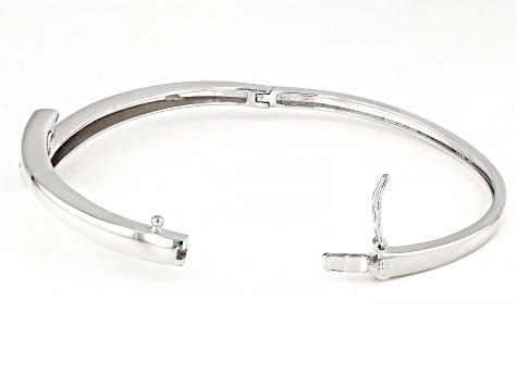 Moissanite Platineve Oval Bangle Bracelet .60ct DEW.