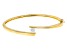 Moissanite 14k Yellow Gold Over Silver Oval Bangle Bracelet .60ct DEW.