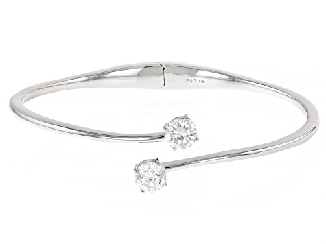 Moissanite Platineve Bangle Bracelet 2.40ctw DEW.