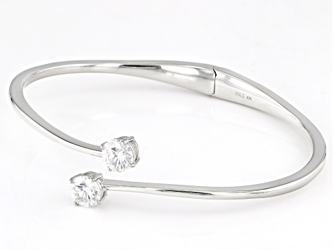 Moissanite Platineve Bangle Bracelet 2.40ctw DEW.