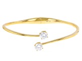 Moissanite 14k Yellow Gold Over Silver Bangle Bracelet 2.40ctw DEW