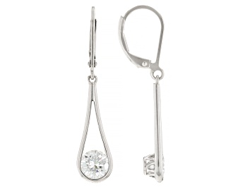 Picture of Moissanite Platineve Dangle Earrings 1.60ctw DEW.
