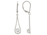 Moissanite Platineve Dangle Earrings 1.60ctw DEW.