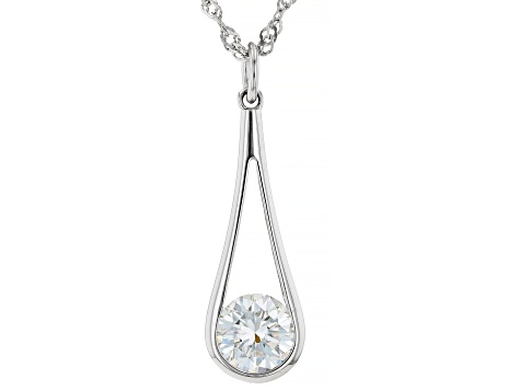 Moissanite Platineve Pendant 1.50ct DEW.