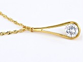 Moissanite 14k Yellow Gold Over Silver Pendant 1.50ct DEW