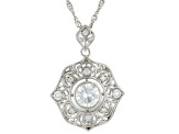 Moissanite Platineve Pendant 1.46ctw DEW.