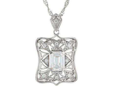 Moissanite Platineve Pendant 1.93ctw DEW.