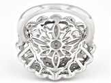 Moissanite Platineve Cocktail Ring .87ctw DEW.