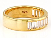 Moissanite 14k Yellow Gold Over Silver Band Ring 1.30ctw DEW.