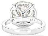 Moissanite Platineve Solitaire Ring 7.50ct DEW.
