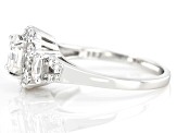 Moissanite Platineve Halo Ring 1.57ctw DEW.