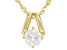 Moissanite 14k Yellow Gold Over Silver Solitaire Pendant 1.00ct DEW.