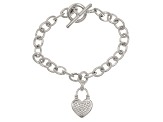 Moissanite Platineve Heart Bracelet .45ctw DEW