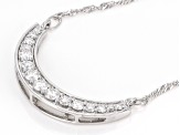 Moissanite Platineve Graduated Necklace .74ctw DEW