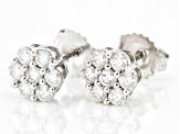 Moissanite Platineve Earring .84ctw DEW