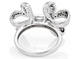 Moissanite Platineve Bow Ring .85ctw DEW