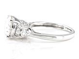 Moissanite Platineve Engagement Ring 3.12ctw DEW.