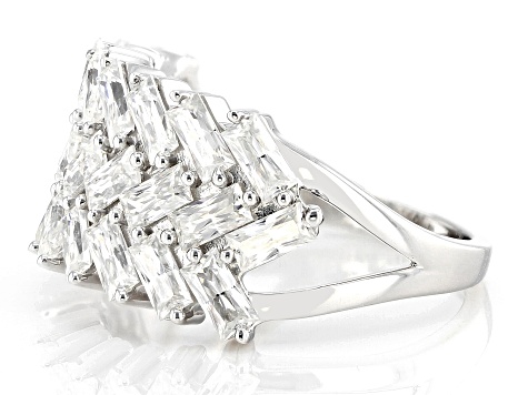 Moissanite Platineve Multi-Row Ring 2.25ctw DEW.