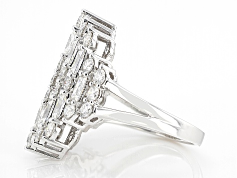 Moissanite Platineve Cocktail Ring 2.82ctw DEW. - MFJ172 | JTV