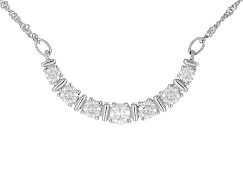 Moissanite Platineve Necklace 1.07ctw DEW