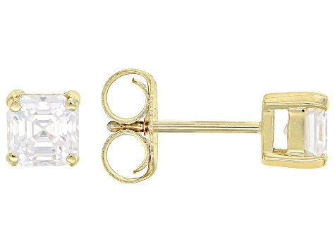 Moissanite 14k Yellow Gold Over Silver Ring And Stud Earrings With Pendant Set 2.40ctw DEW