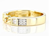 Moissanite 14k Yellow Gold Over Silver Solitaire Ring .28ctw DEW.