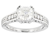 Moissanite Platineve Ring 2.03ctw DEW.