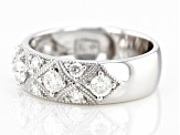 Moissanite Platineve Band Ring .74ctw DEW.