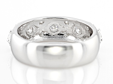 Moissanite Platineve Band Ring .74ctw DEW.