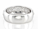 Moissanite Platineve Band Ring .74ctw DEW.