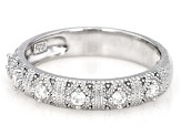 Moissanite Platineve Band Ring .18ctw DEW.