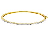 Moissanite 14k Yellow Gold Over Silver Bangle Bracelet 1.17ctw DEW