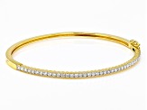 Moissanite 14k Yellow Gold Over Silver Bangle Bracelet 1.17ctw DEW