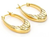 Moissanite 14k Yellow Gold Over Silver Hoop Earrings .60ctw DEW