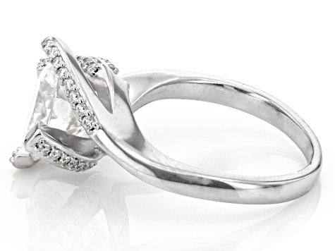 Moissanite Platineve Ring 4.04ctw DEW. - MFJ189 | JTV.com