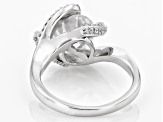 Moissanite Platineve Ring 4.04ctw DEW.