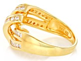 Moissanite 14k Yellow Gold Over Silver Ring .80ctw DEW.