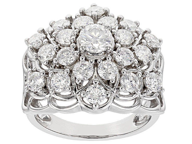 Moissanite Platineve Cluster Ring 2.50ctw DEW. - MFJ200 | JTV