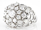 Moissanite Platineve Cluster Ring 2.50ctw DEW.
