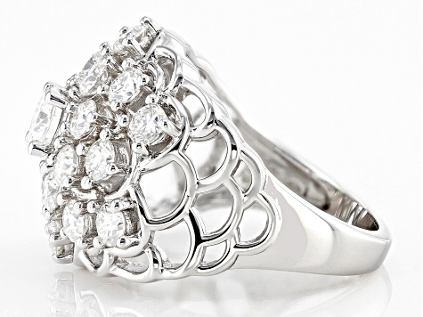 Moissanite Platineve Cluster Ring 2.50ctw DEW. - MFJ200 | JTV