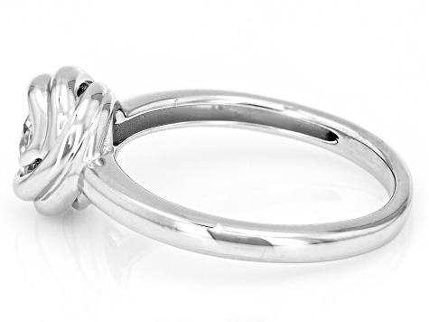 Moissanite Platineve Solitaire Ring .50ct DEW.